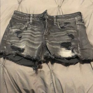 American Eagle black denim shorts